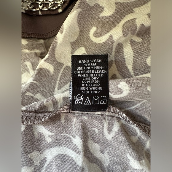 MSK Zip Up Damask Blazer with Rhinestone Zipper Pull Size Small - Picture 7 of 8